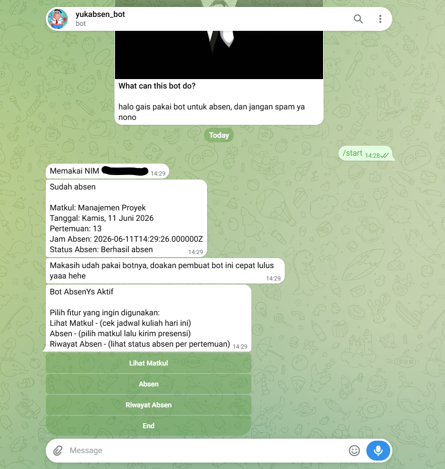 Bot Absensi Telegram
